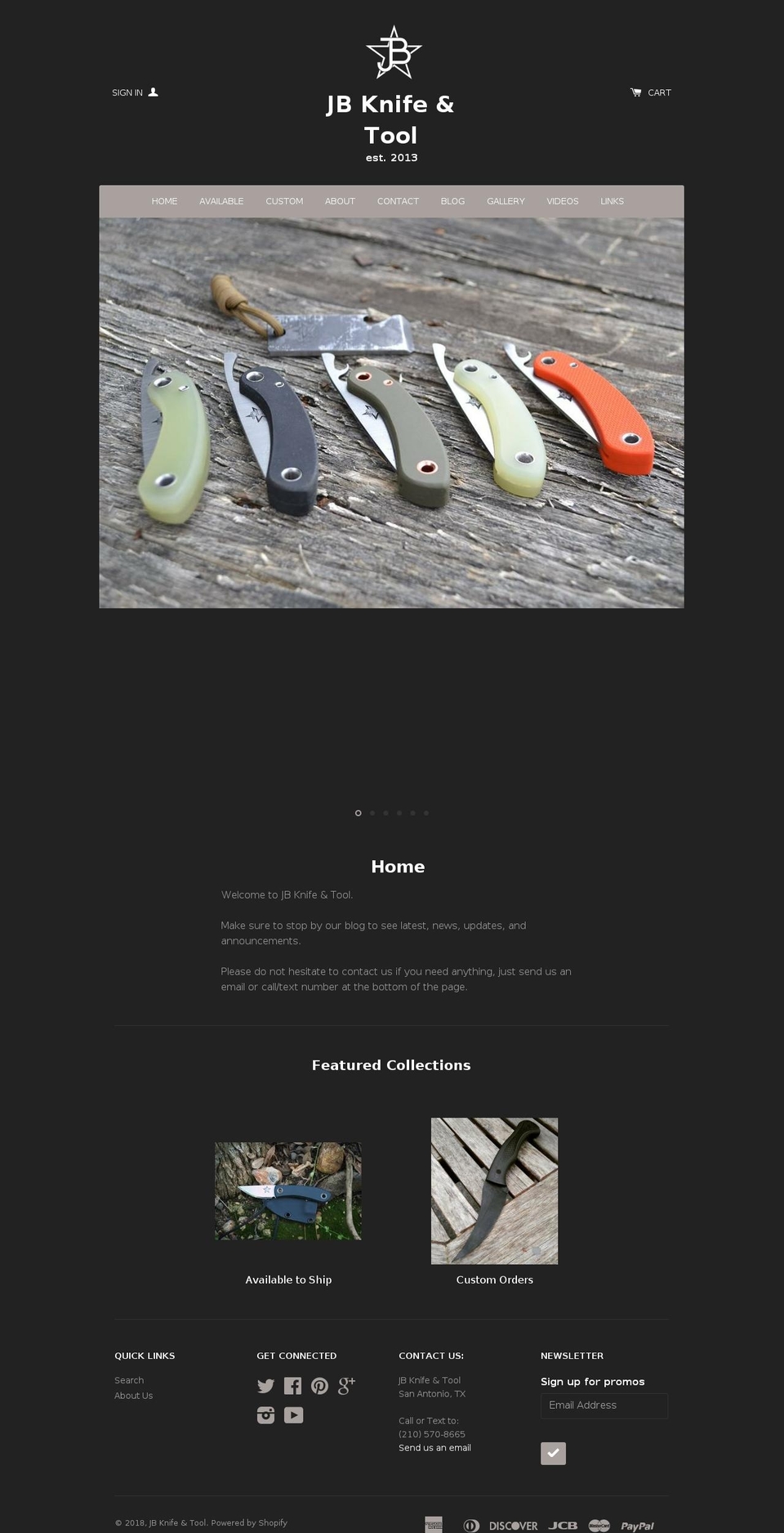 jbkat.com — Shopify storefront screenshot