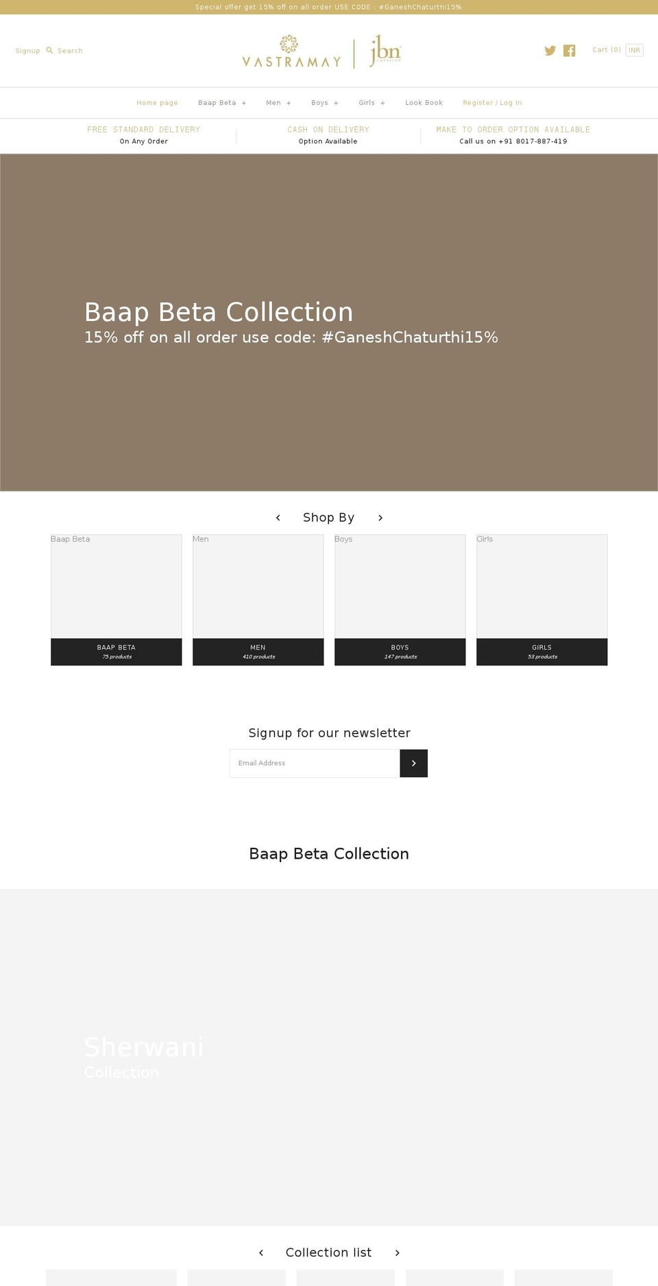 jbncreation.com — Shopify storefront screenshot