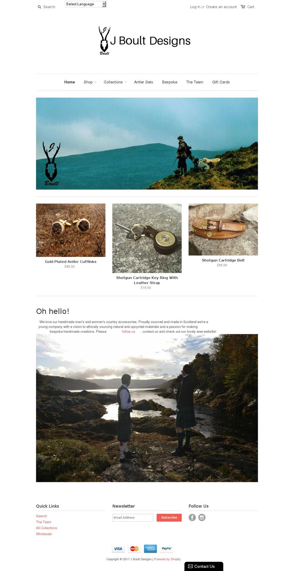 jboultdesigns.com shopify website screenshot