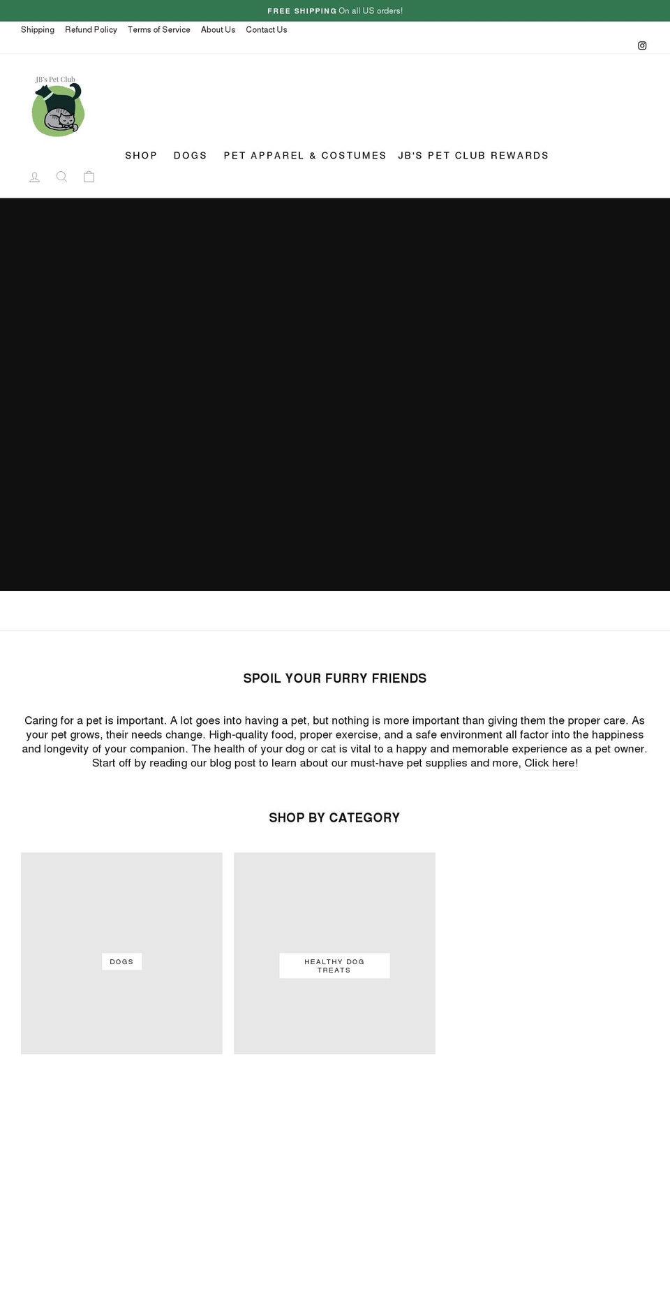 jbpetclub.com shopify website screenshot