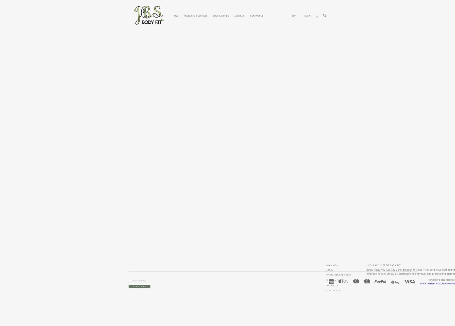jbsbodyfit.com — Shopify storefront screenshot