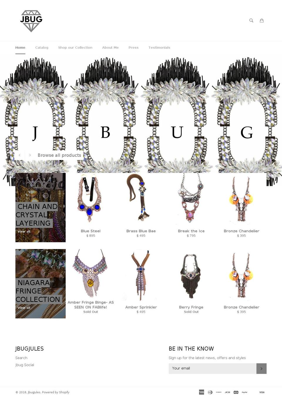 jbugjules.com shopify website screenshot
