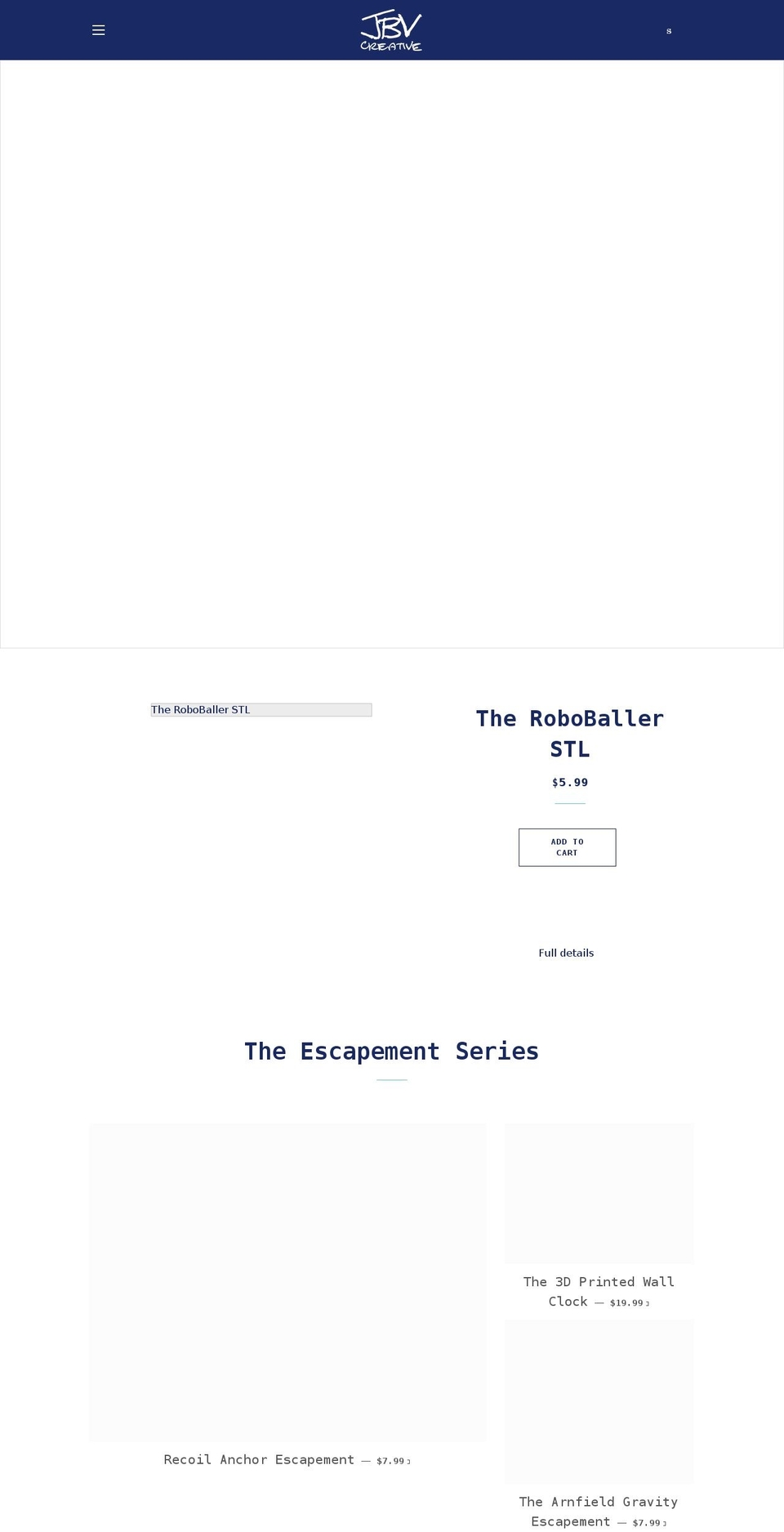 jbvcreative.com shopify website screenshot