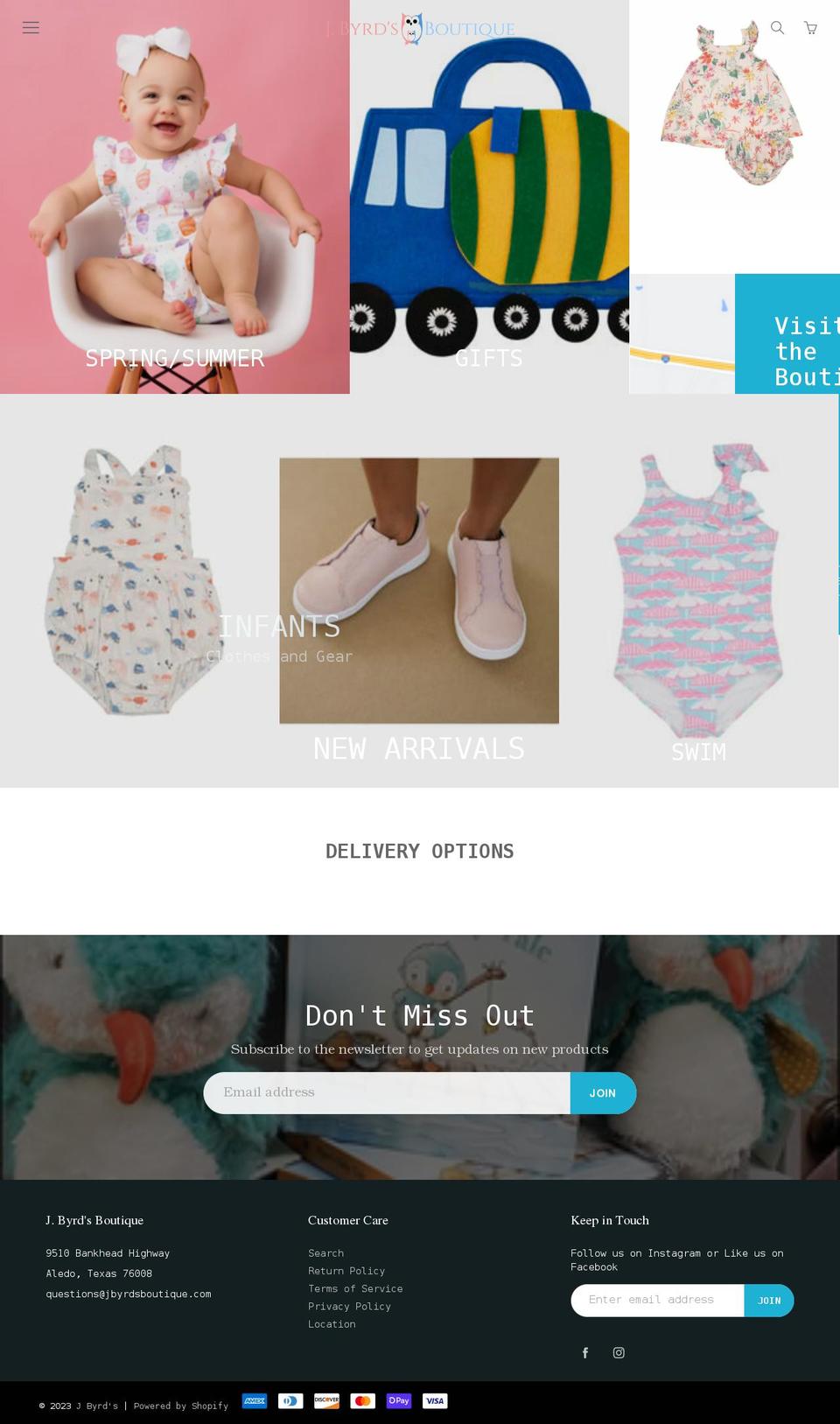 jbyrdsboutique.com shopify website screenshot