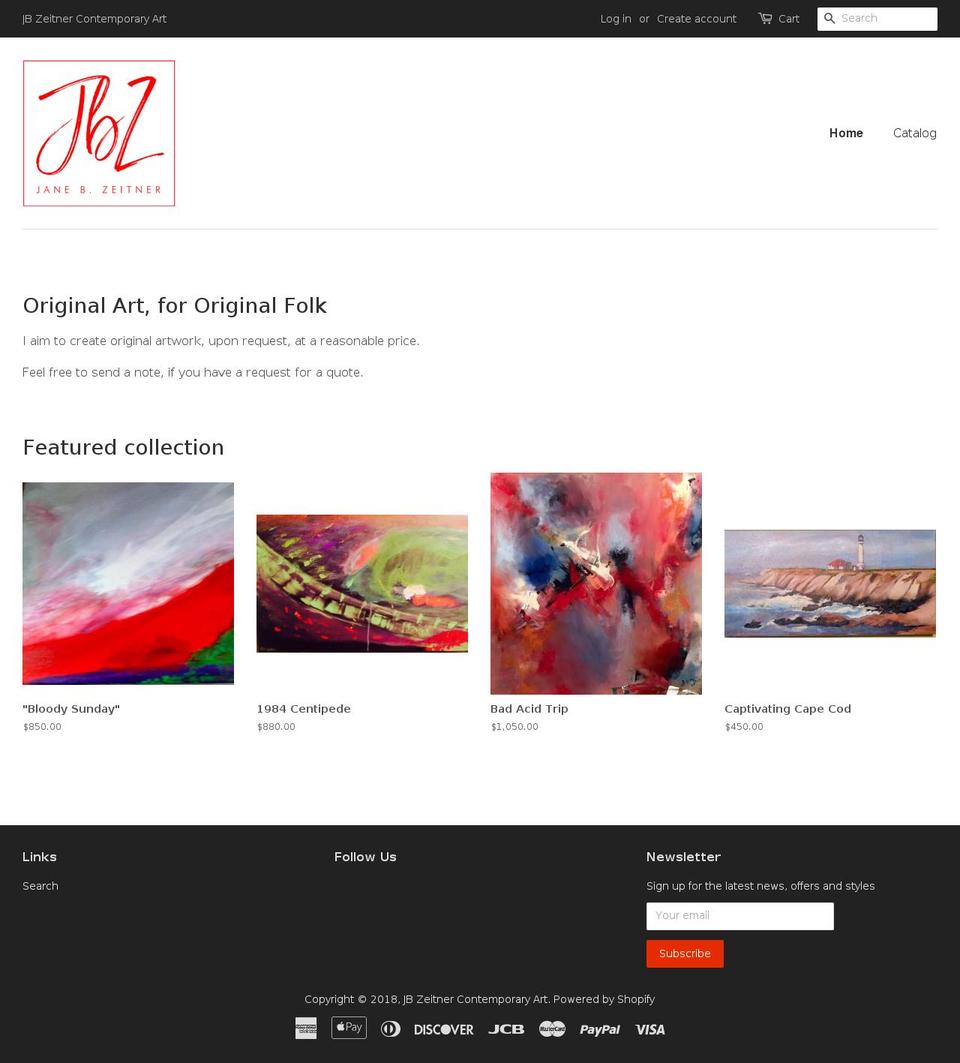 jbzeitner.com — Shopify storefront screenshot