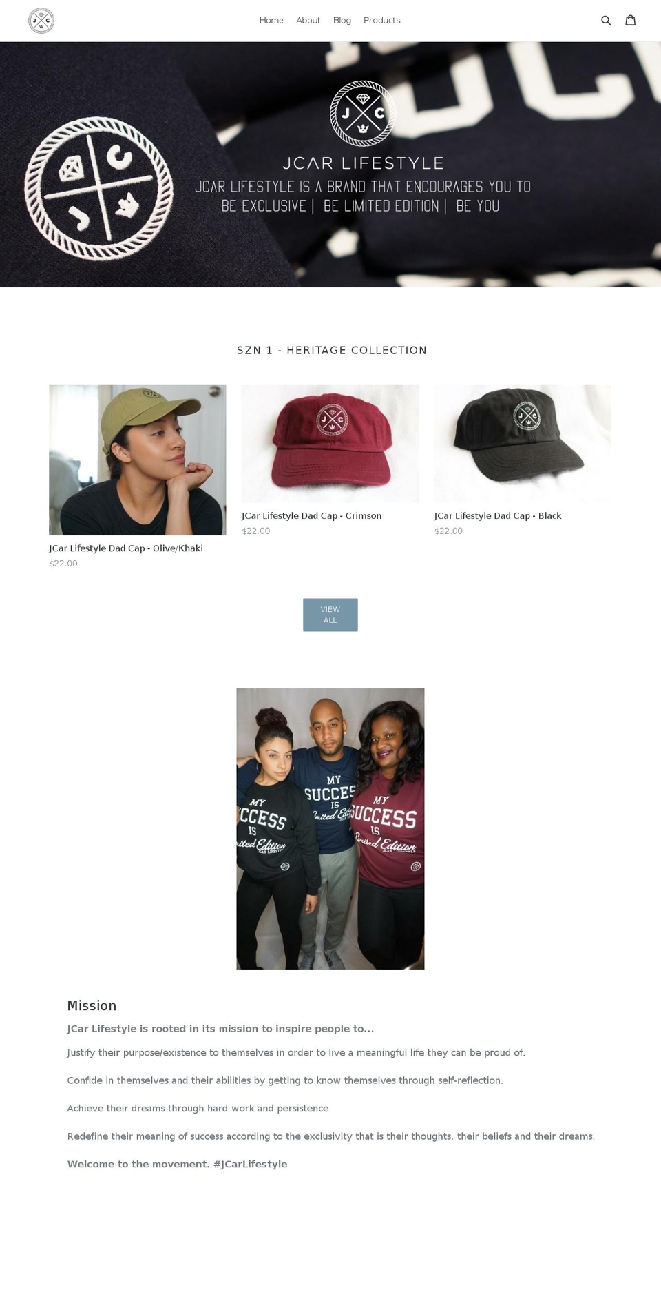 jcarlifestyle.com — Shopify storefront screenshot