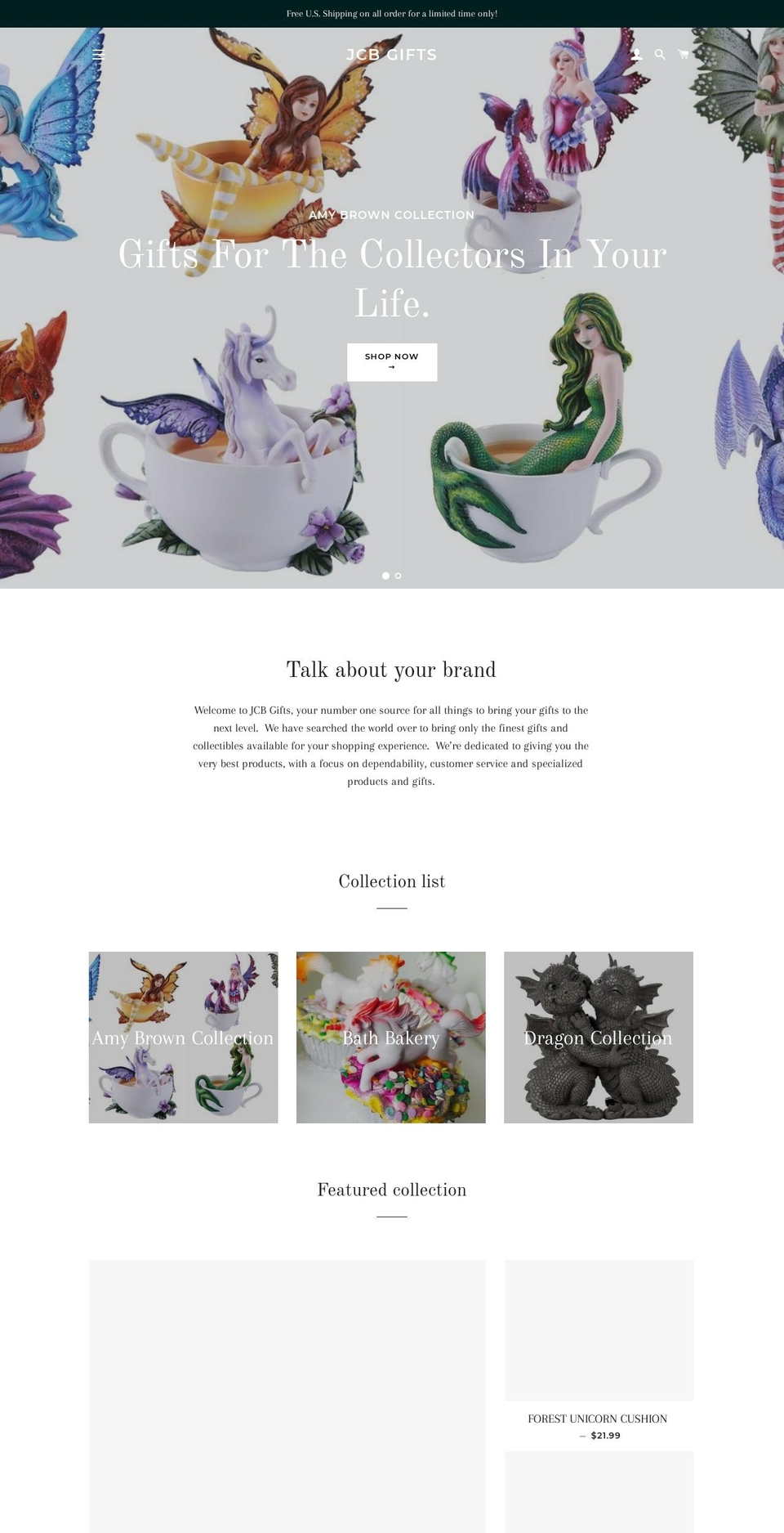 jcbgifts.com shopify website screenshot