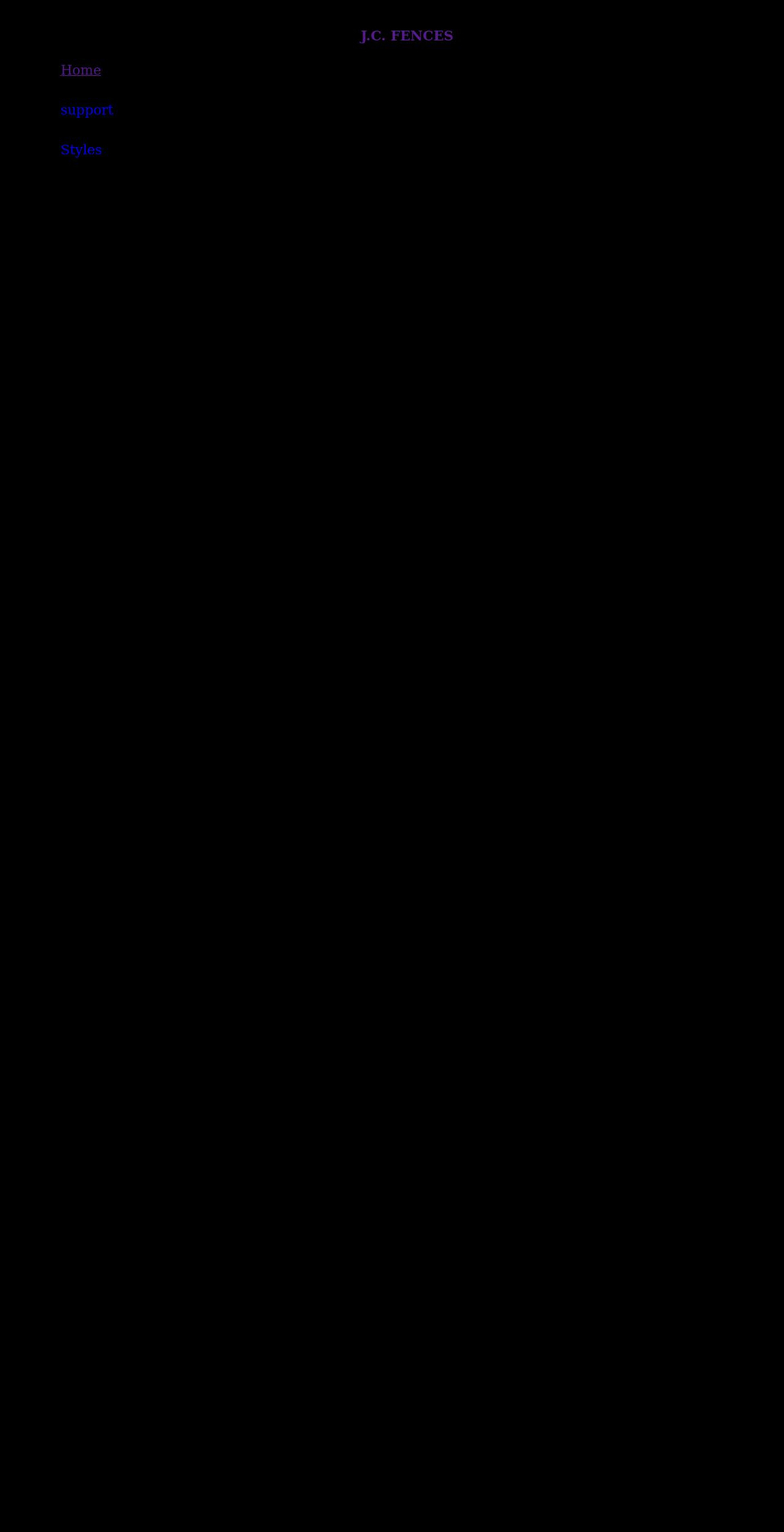 jcfences.com shopify website screenshot