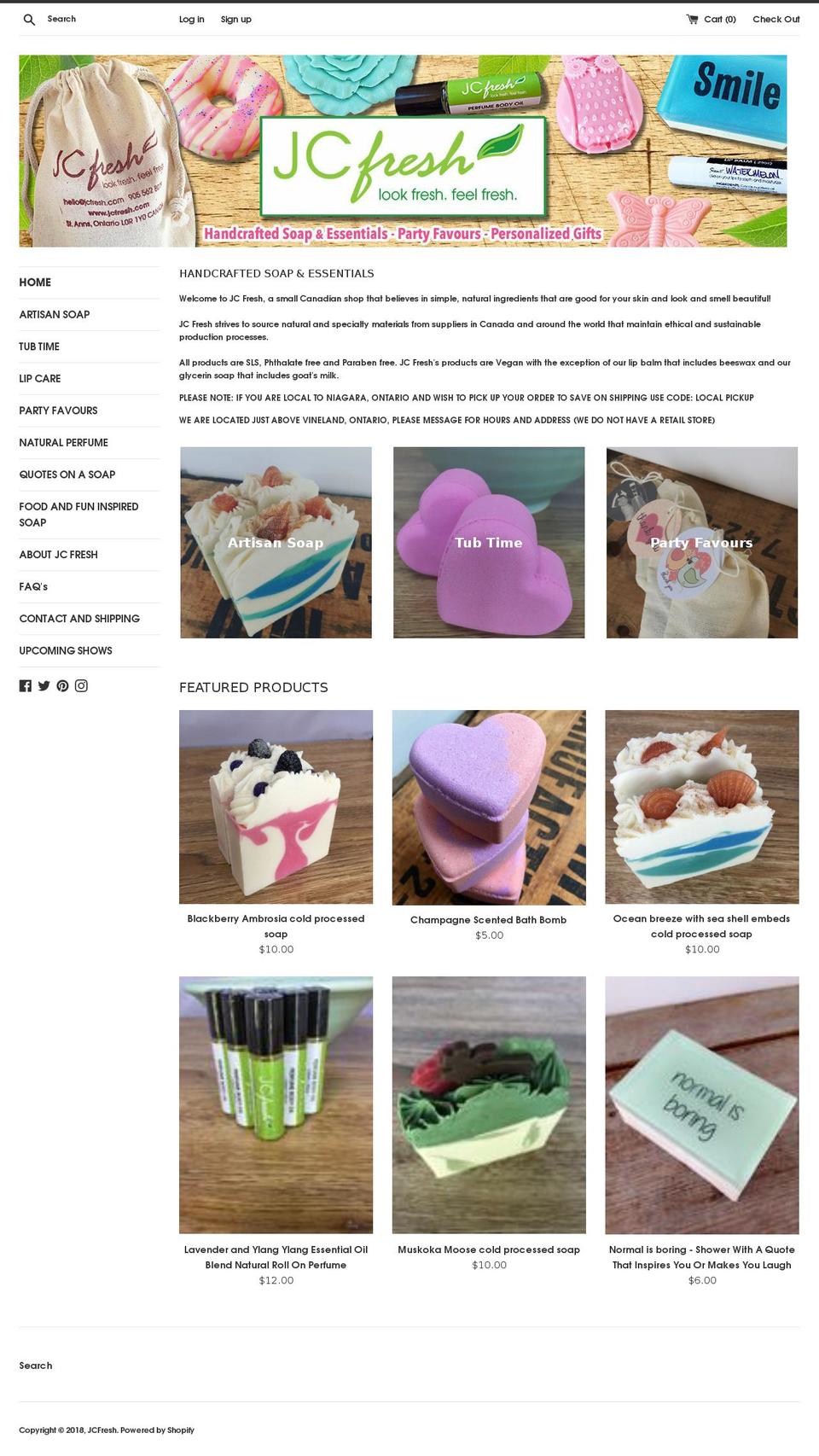 jcfresh.com — Shopify storefront screenshot
