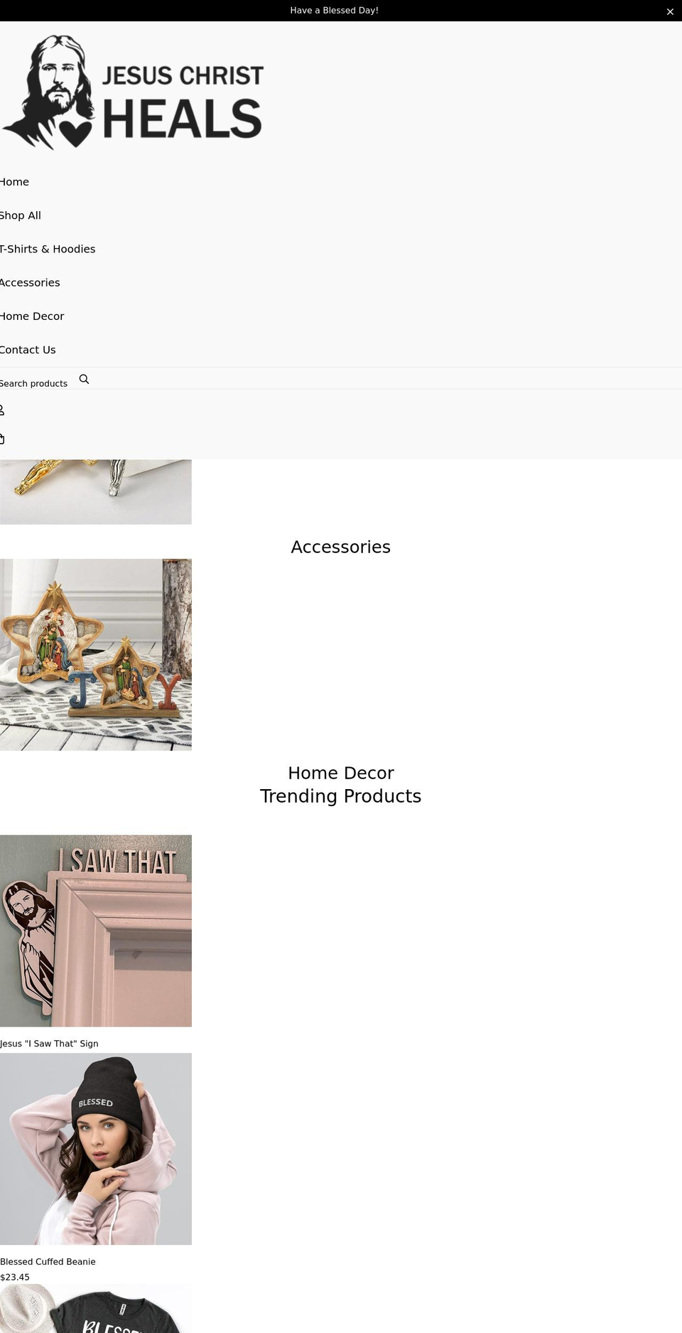 jcheals.com shopify website screenshot