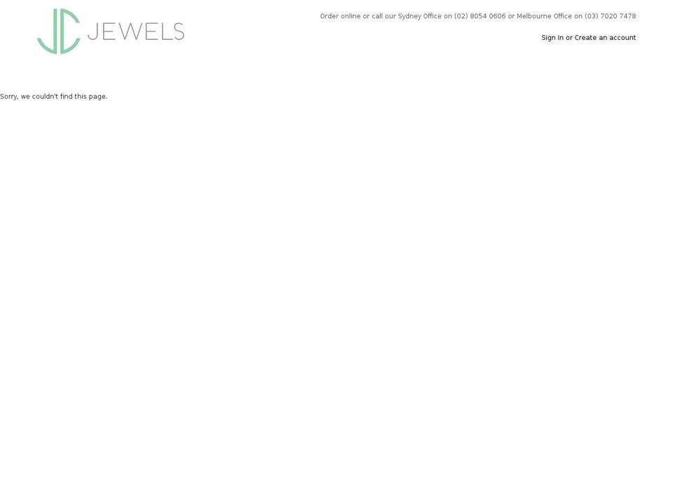 jcjewels.com.au shopify website screenshot