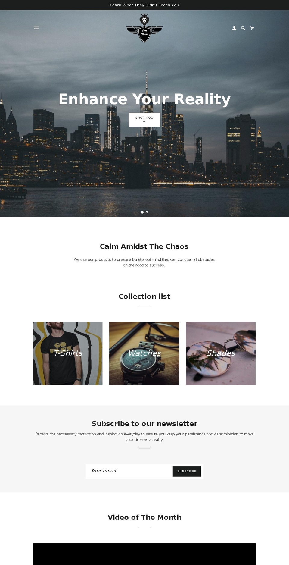 jcmerchandise.com — Shopify storefront screenshot