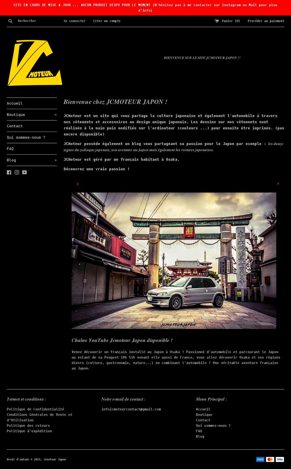 jcmoteur-japon.com shopify website screenshot
