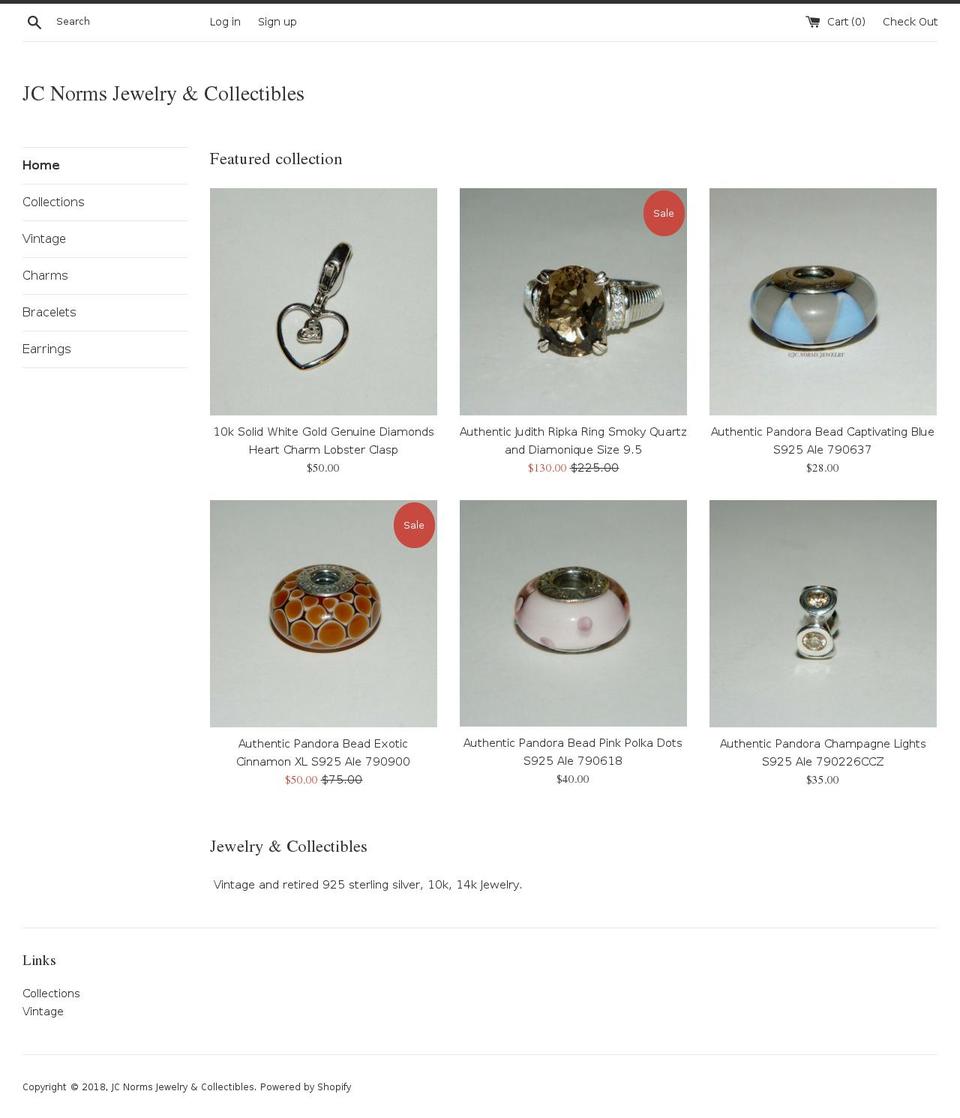 jcnormjewelry.com — Shopify storefront screenshot