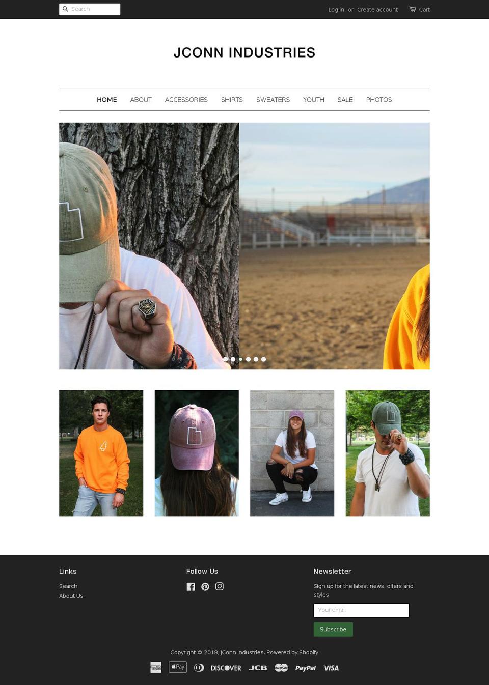 jconnindustries.com shopify website screenshot