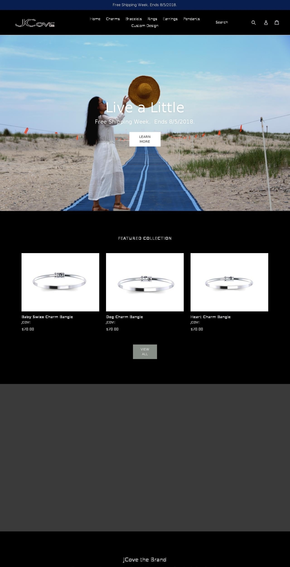 jcove.com — Shopify storefront screenshot