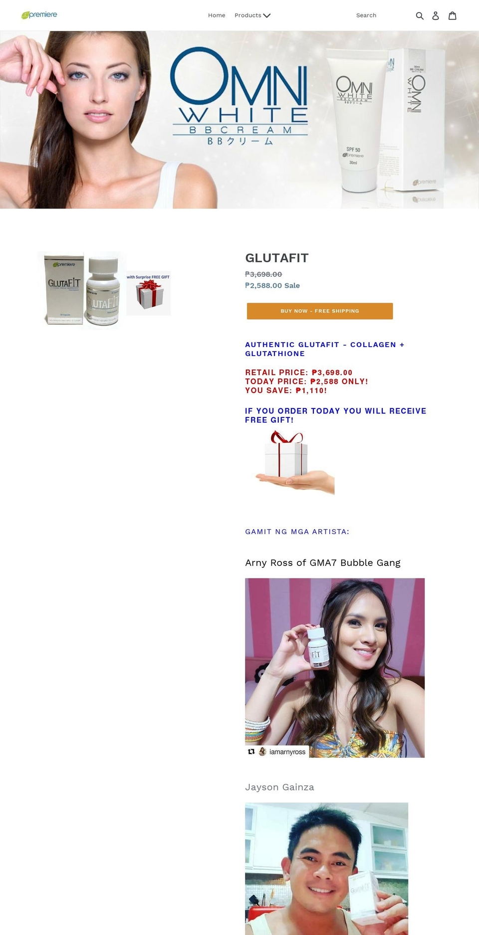 jcpremiere-onlinestore.com — Shopify storefront screenshot