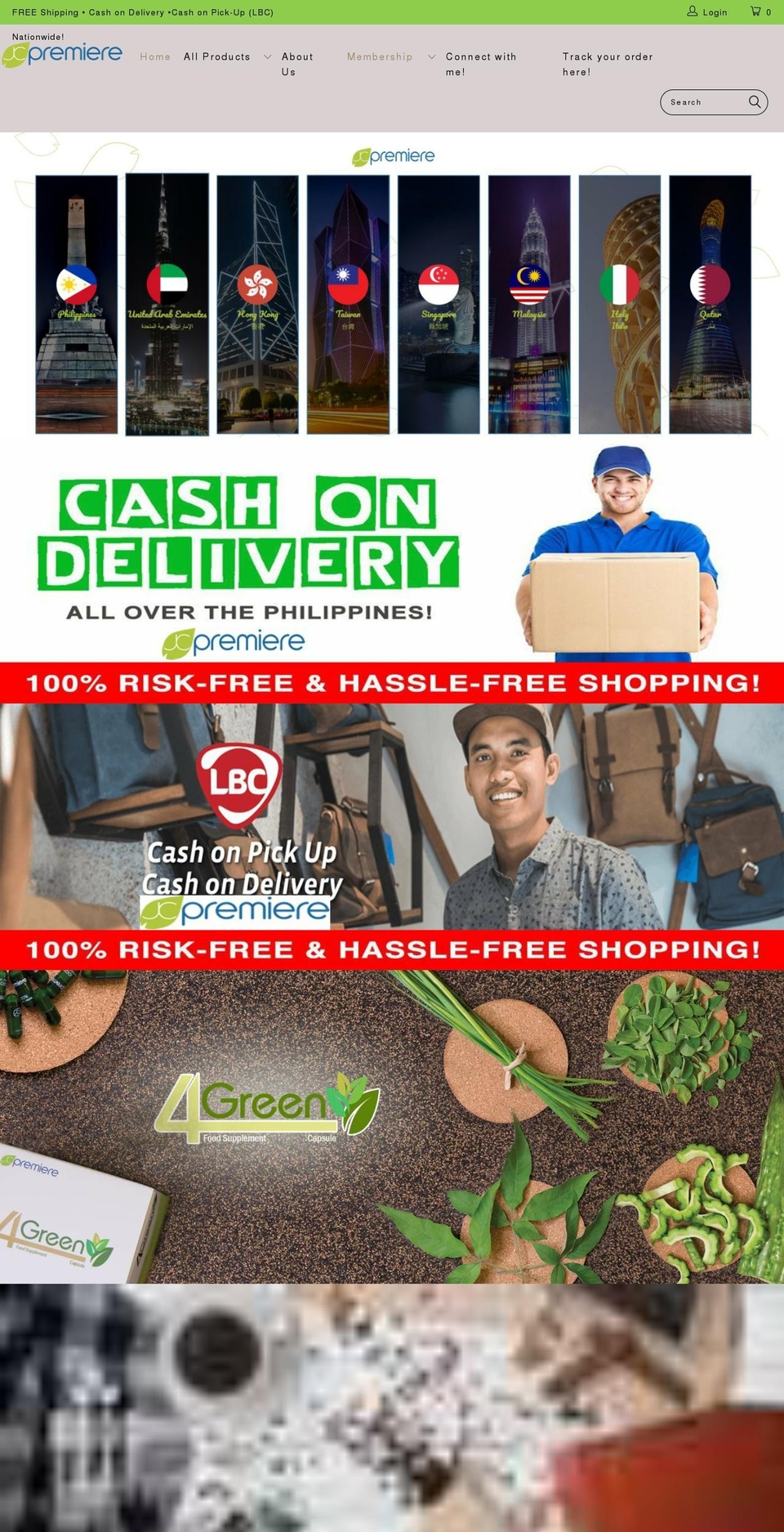 jcpremiereofficial.com — Shopify storefront screenshot
