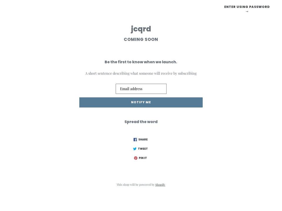 jcqrd.com shopify website screenshot
