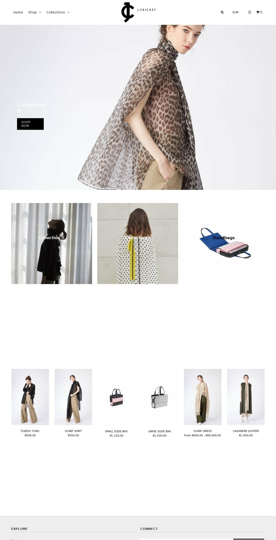 jcricket.com — Shopify storefront screenshot
