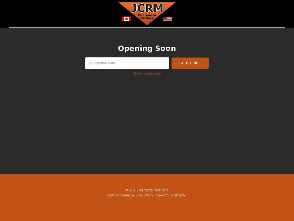 jcrmpilotvehicle.com — Shopify storefront screenshot