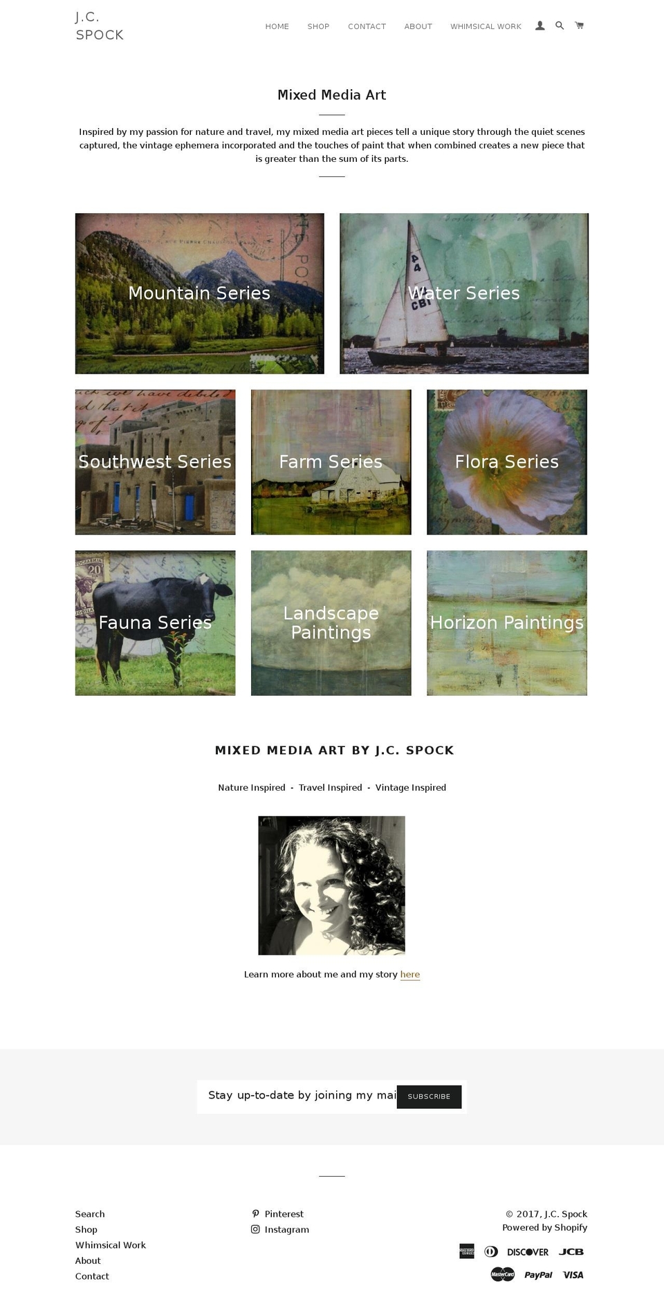 jcspock.com shopify website screenshot