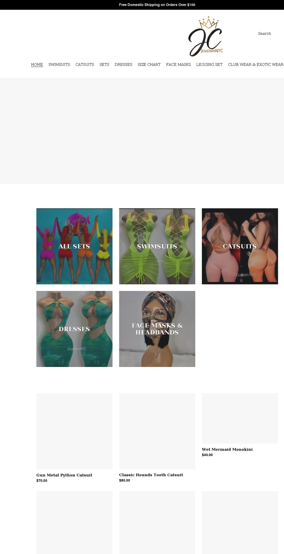 jcustomnyc.com shopify website screenshot