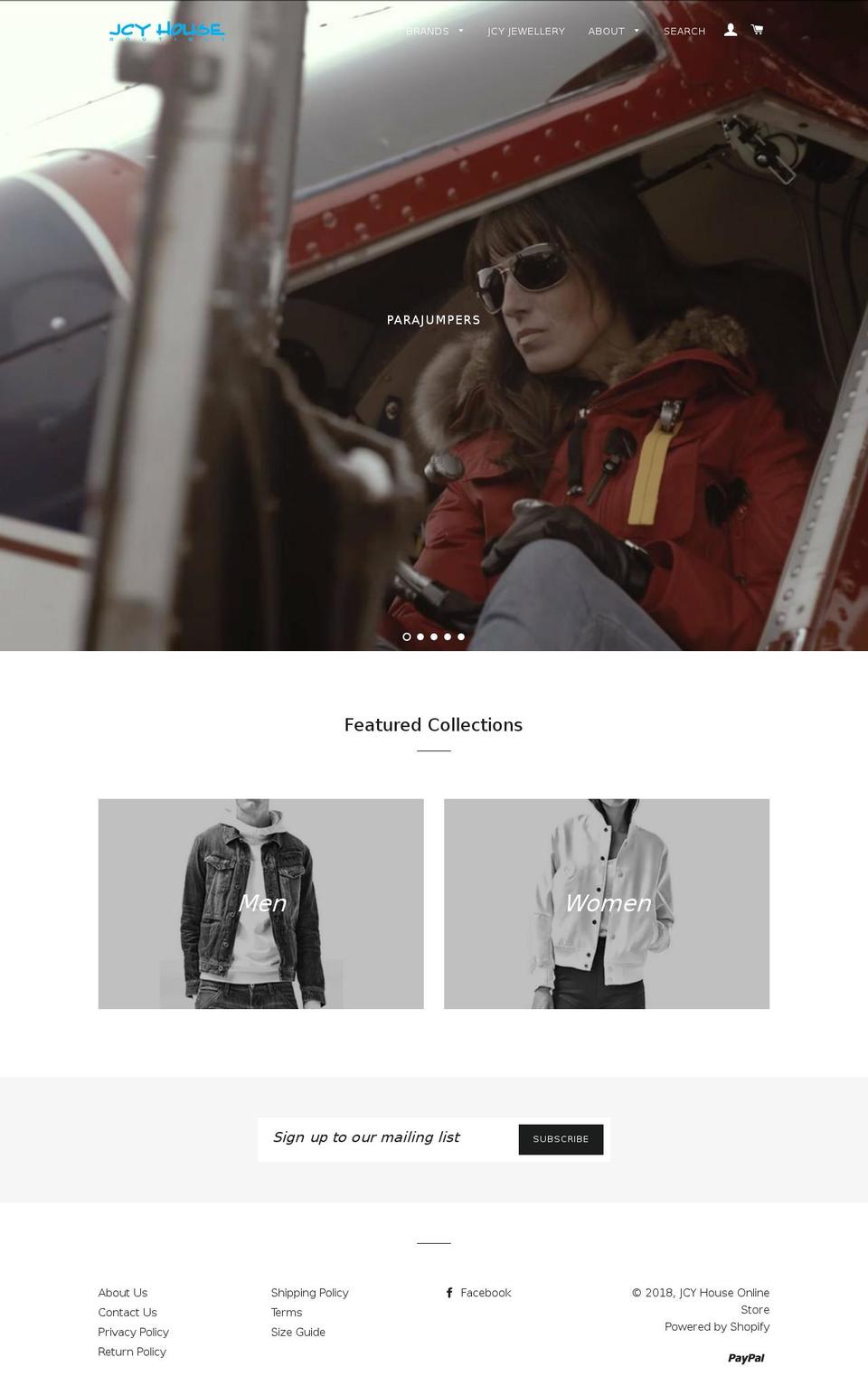 jcyhouse.com — Shopify storefront screenshot