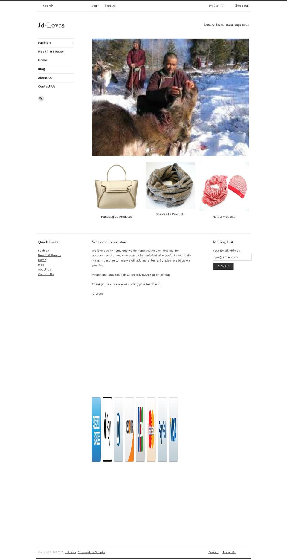jd-loves.com shopify website screenshot