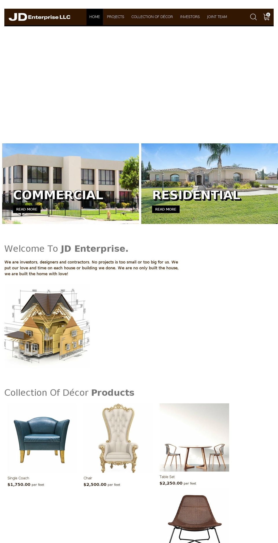 jd.house shopify website screenshot