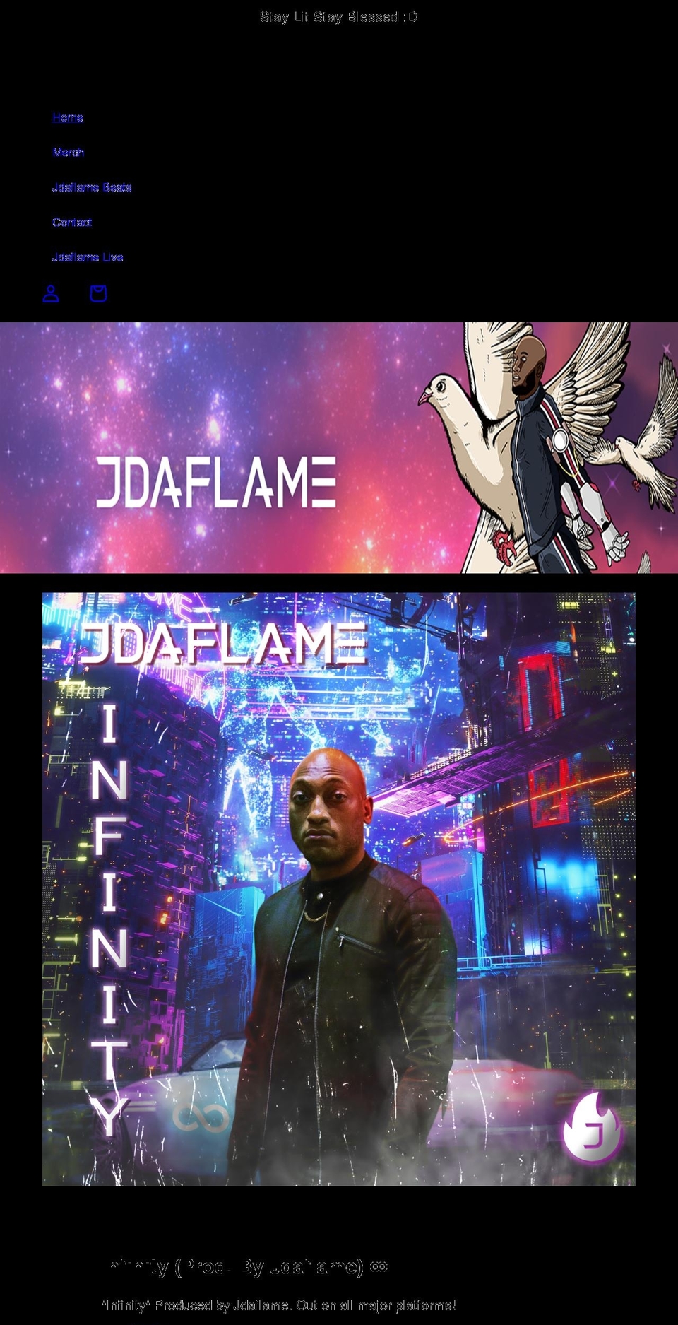 jdaflame.com shopify website screenshot