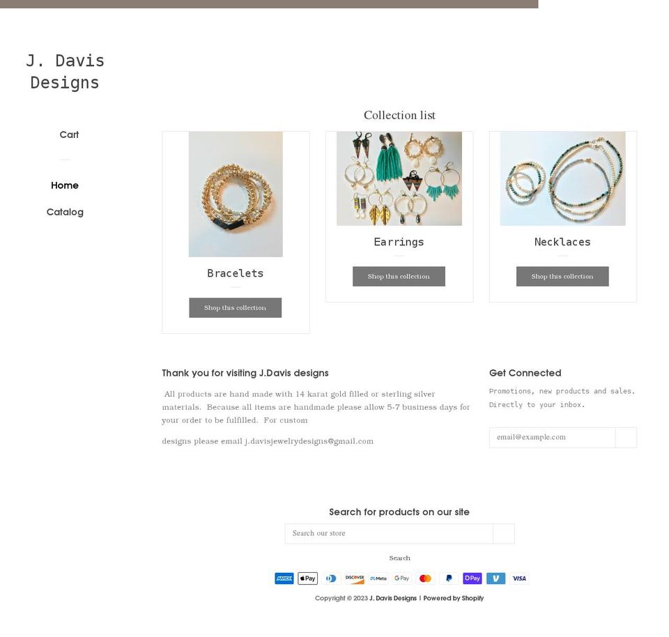jdavis-designs.com shopify website screenshot