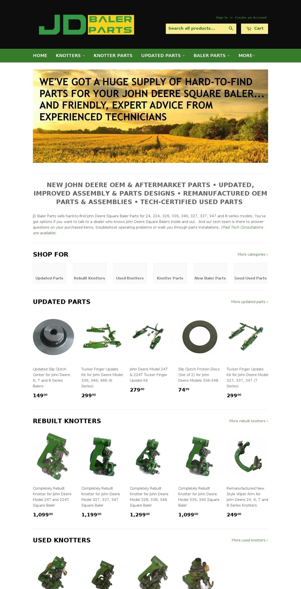 jdbalerparts.com — Shopify storefront screenshot