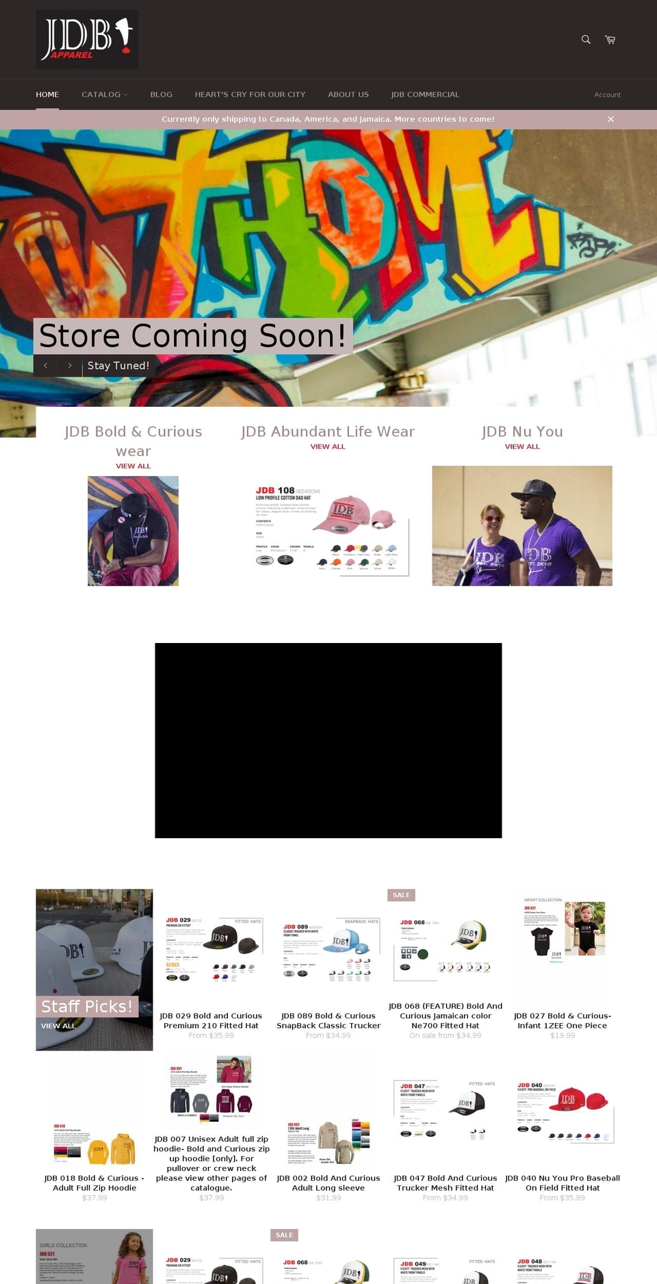 jdbapparel.com — Shopify storefront screenshot