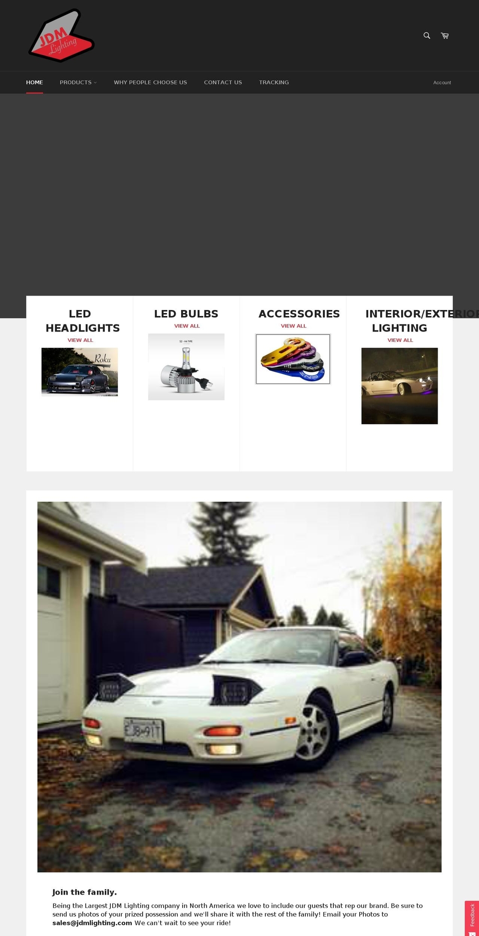 jdmlighting.com — Shopify storefront screenshot