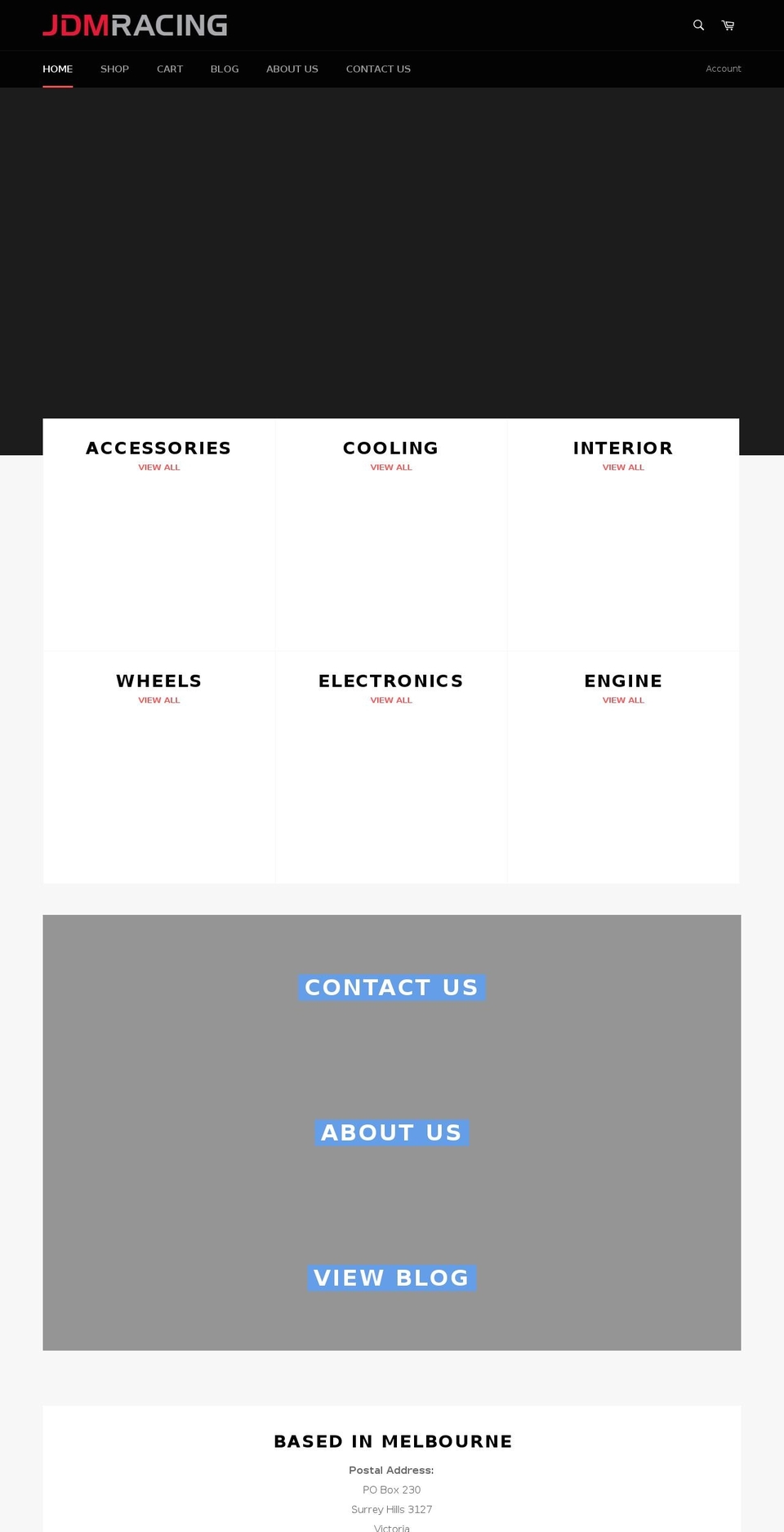 jdmracing.com.au shopify website screenshot