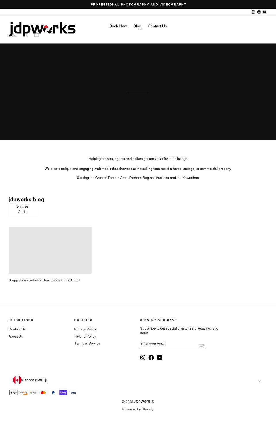 jdpworks.com shopify website screenshot