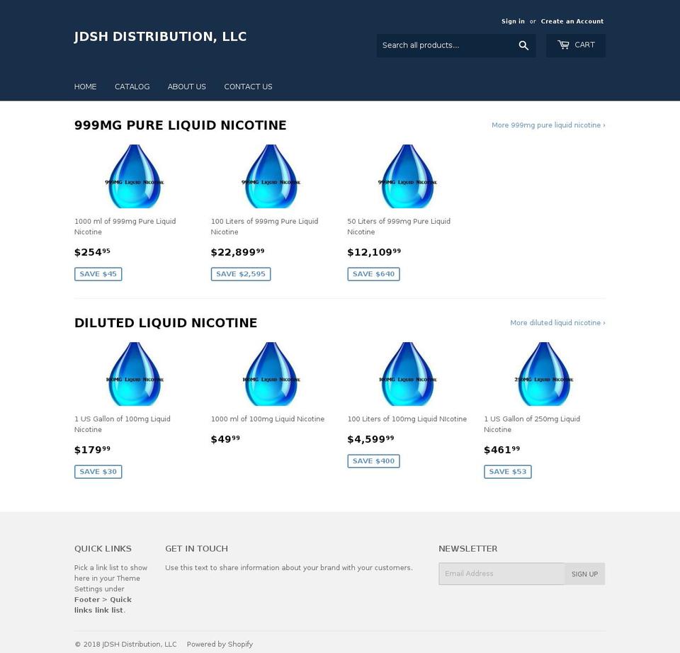 jdshdistribution.com — Shopify storefront screenshot