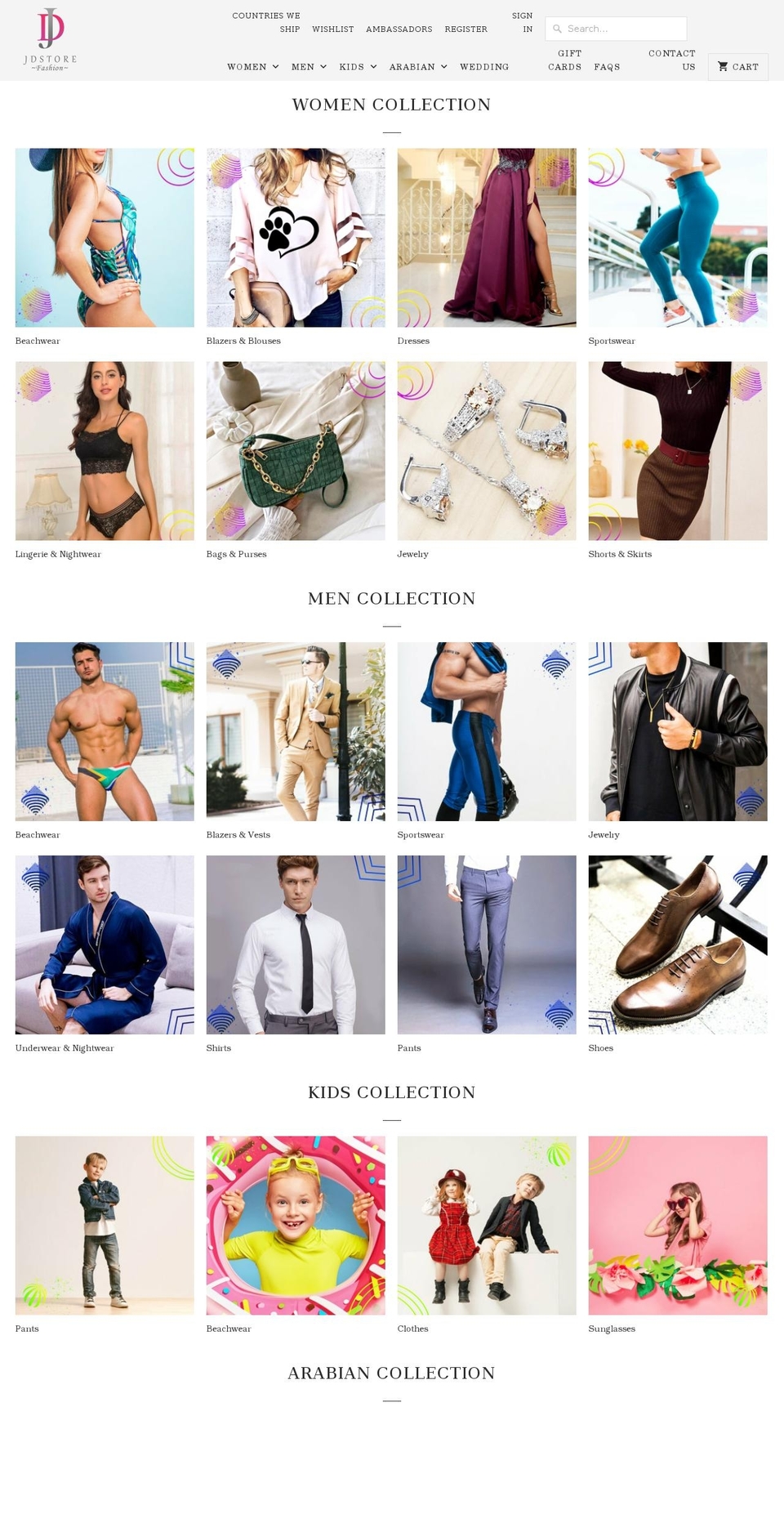 jdstorefashion.com shopify website screenshot