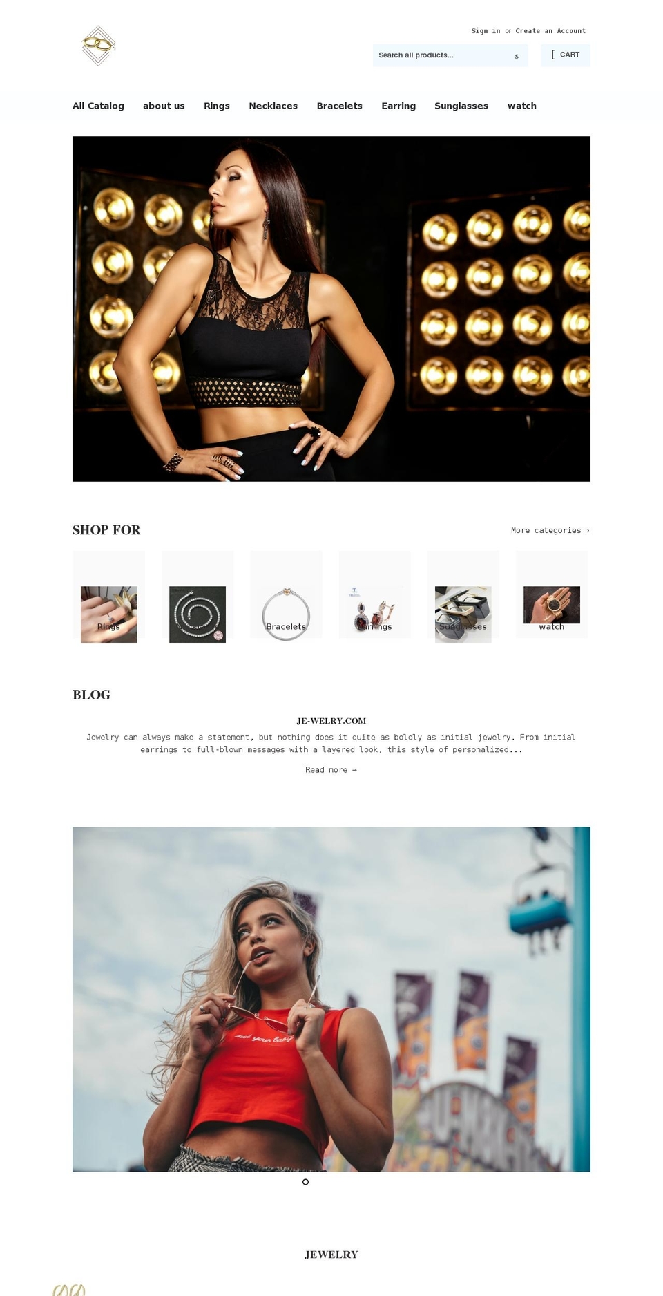 jewelry Shopify theme site example je-welry.com