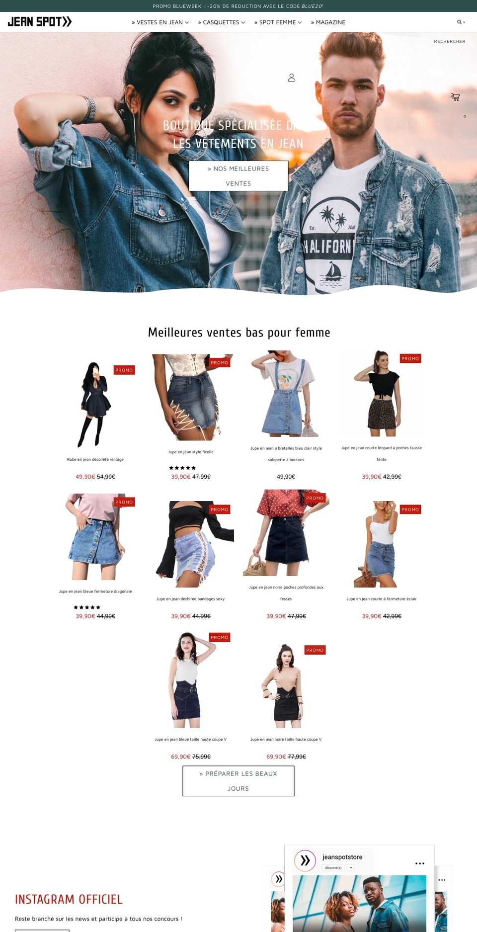 jean-spot.com shopify website screenshot