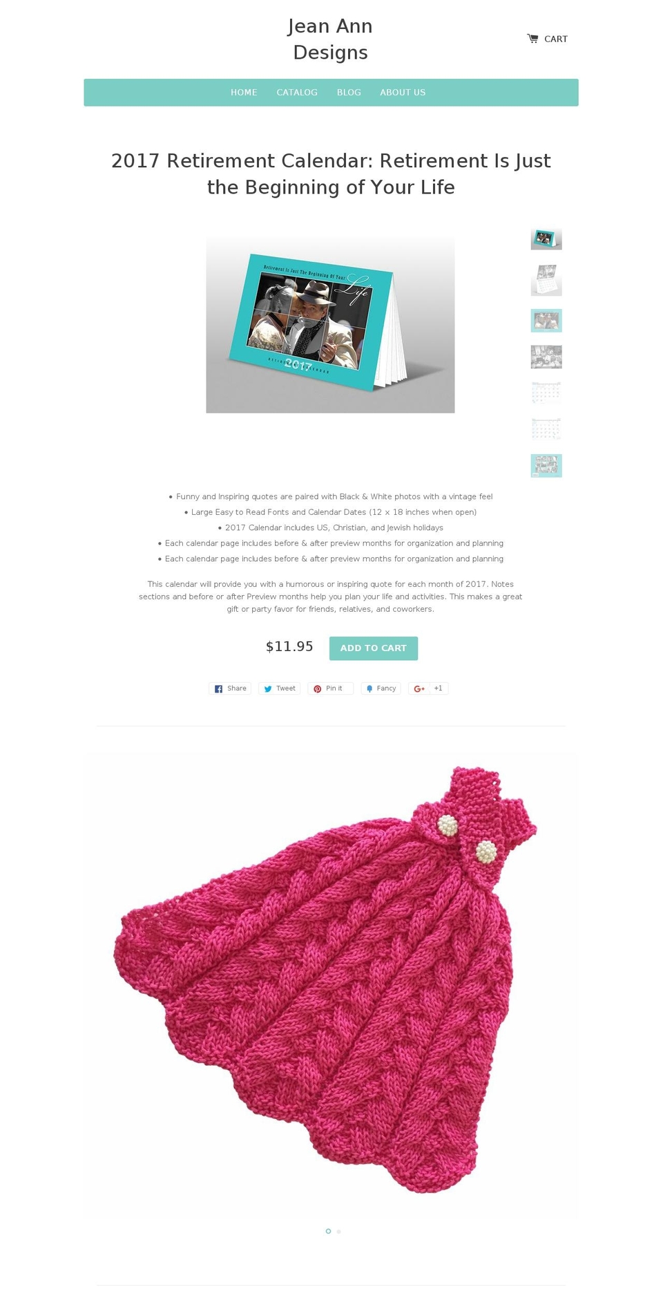 jeananndesigns.com — Shopify storefront screenshot