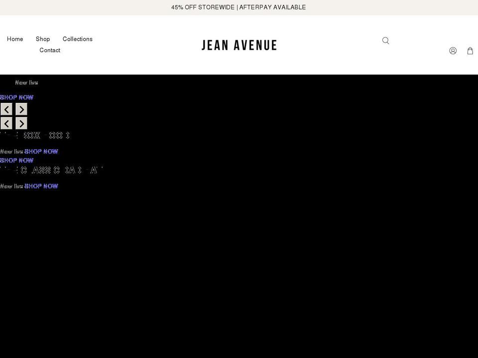 jeanavenue.com shopify website screenshot