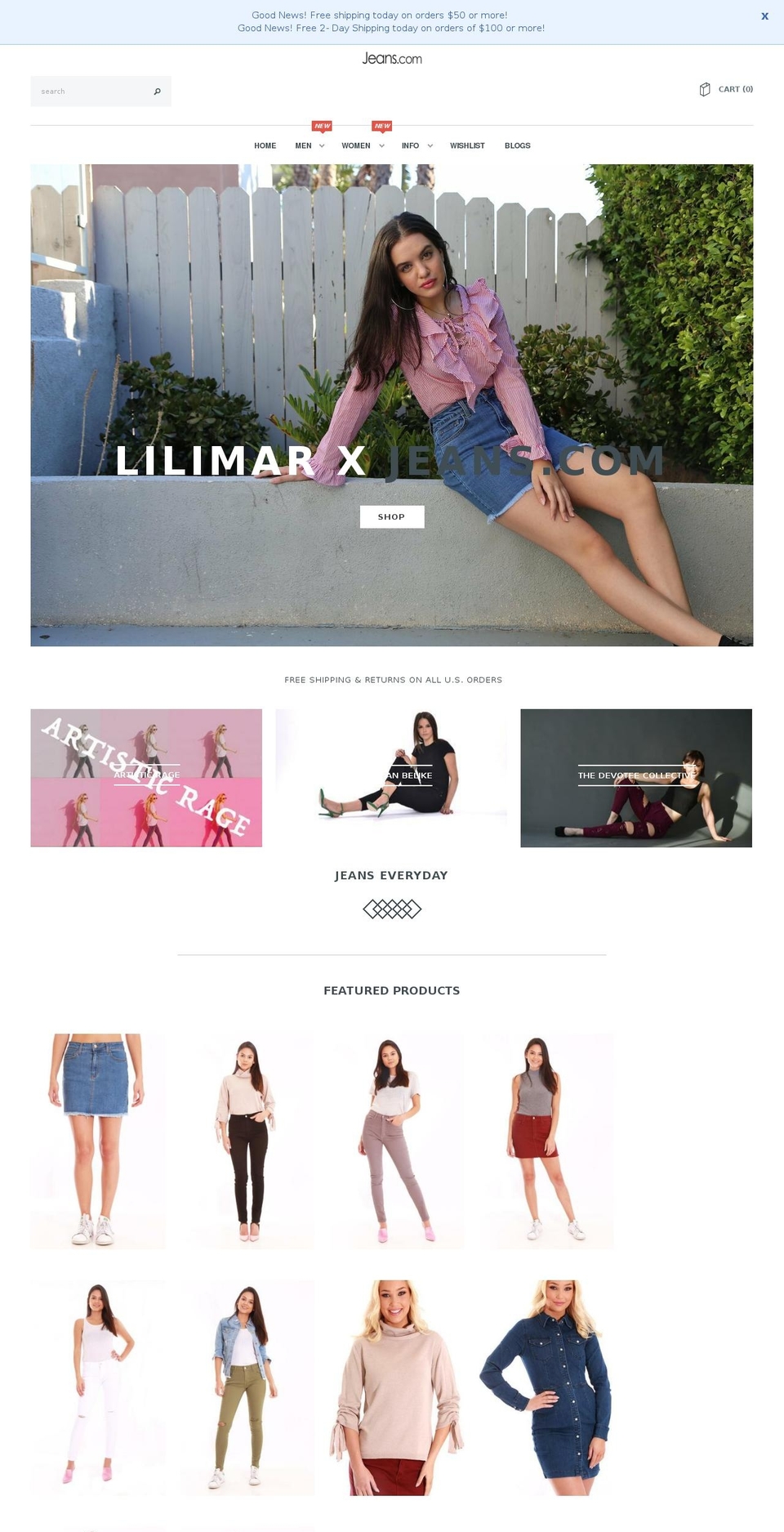 jeanilicious.com — Shopify storefront screenshot