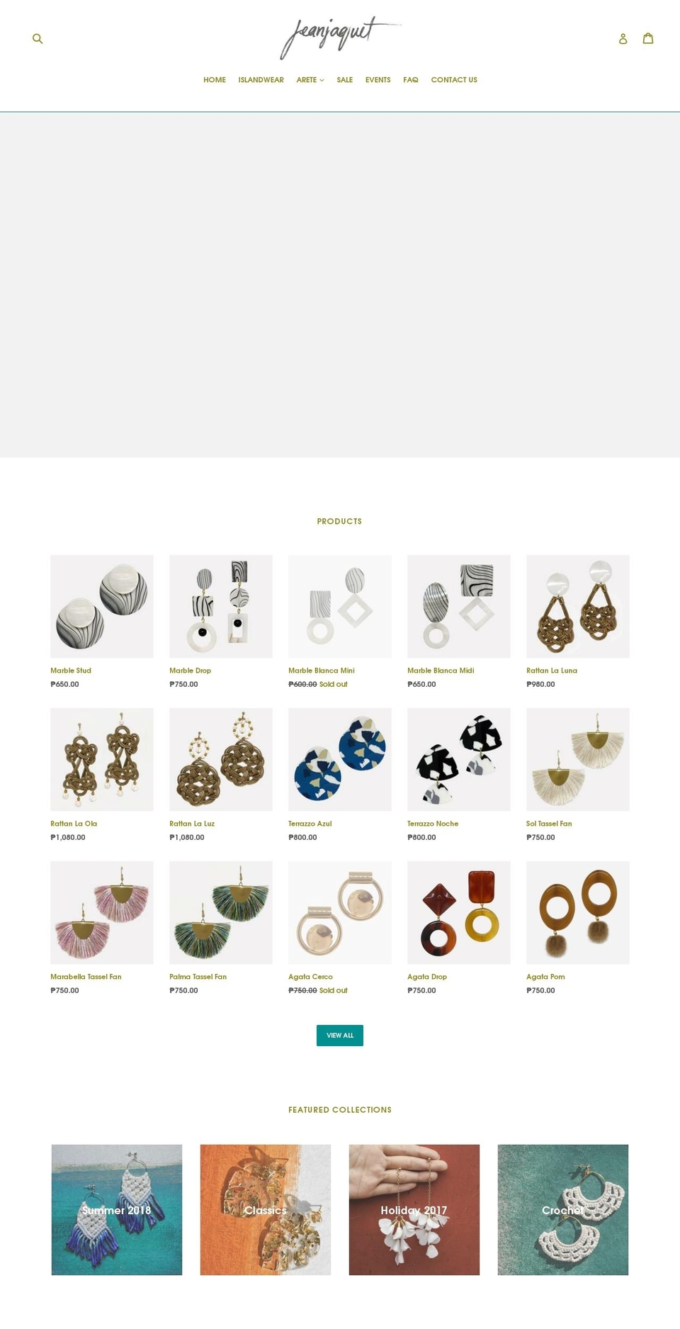 jeanjaquet.com shopify website screenshot