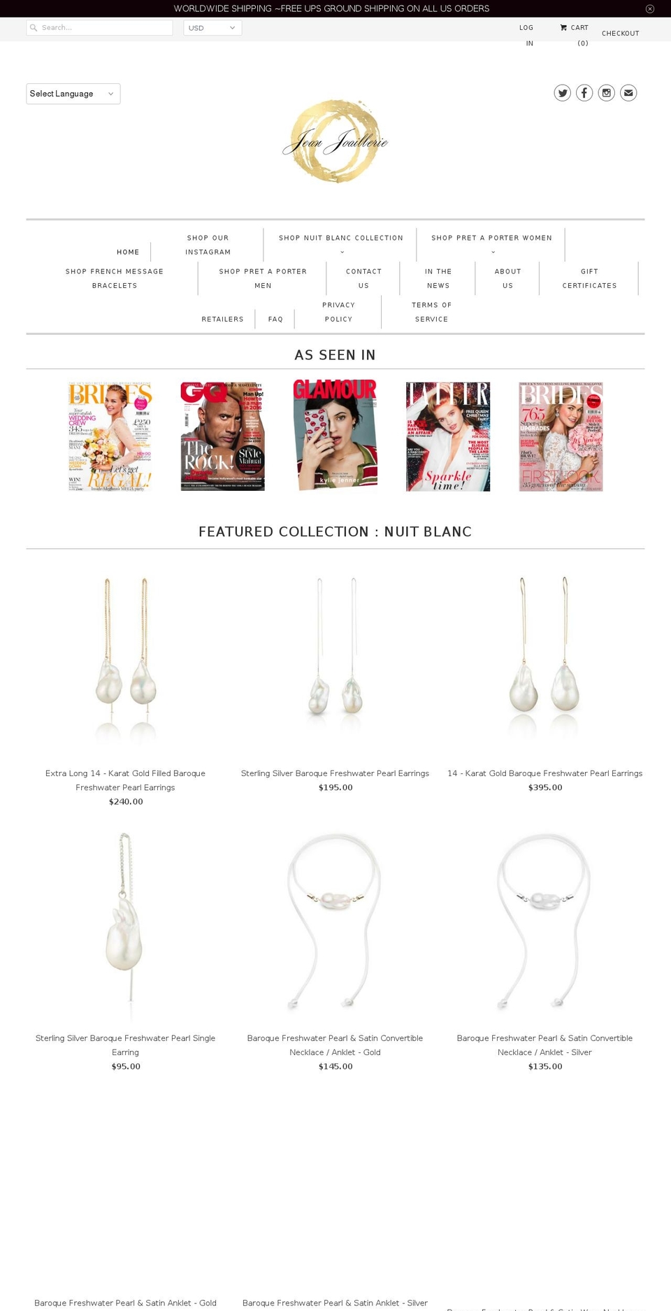 jeanjoaillerie.com shopify website screenshot