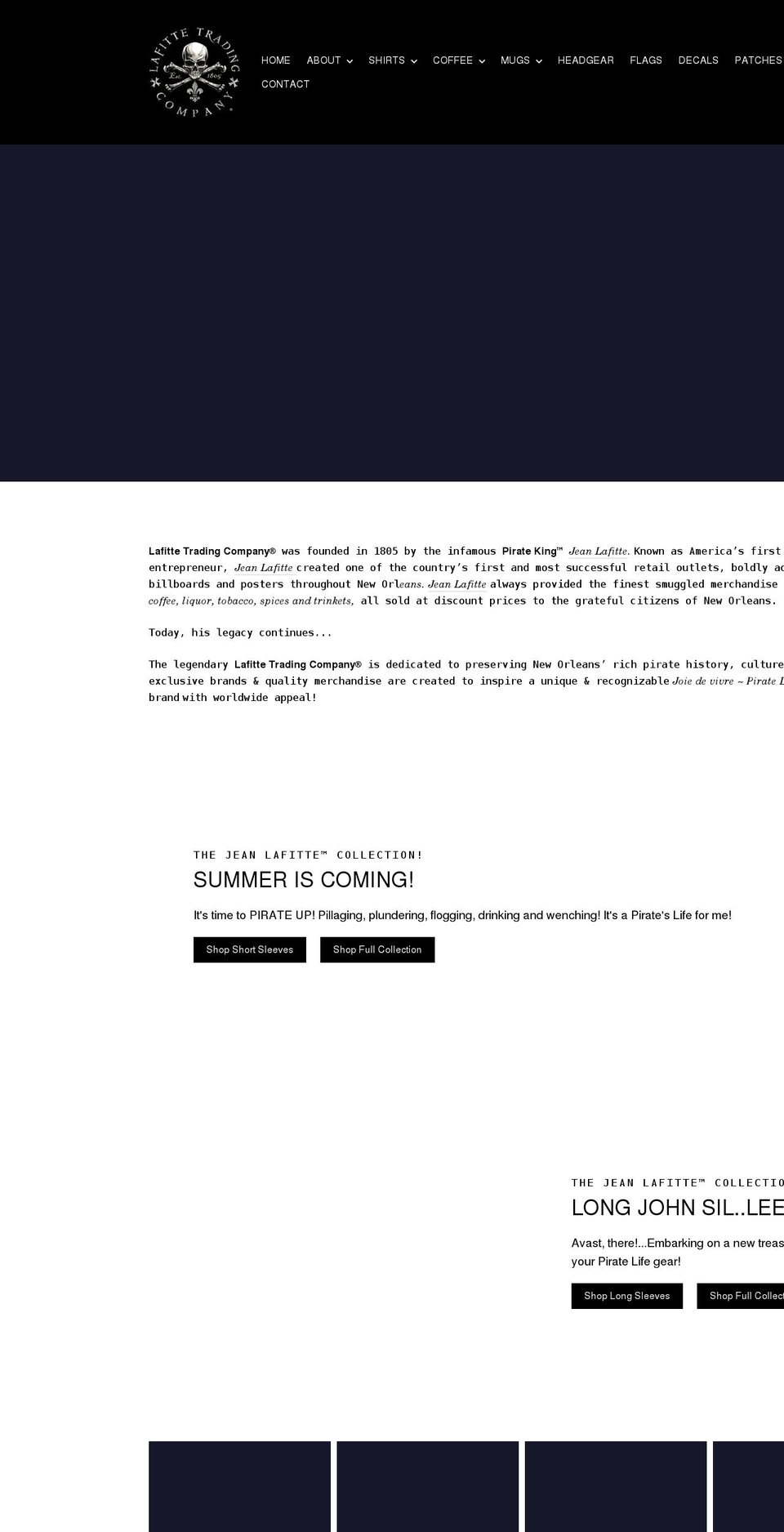 jeanlafittecoffee.com shopify website screenshot