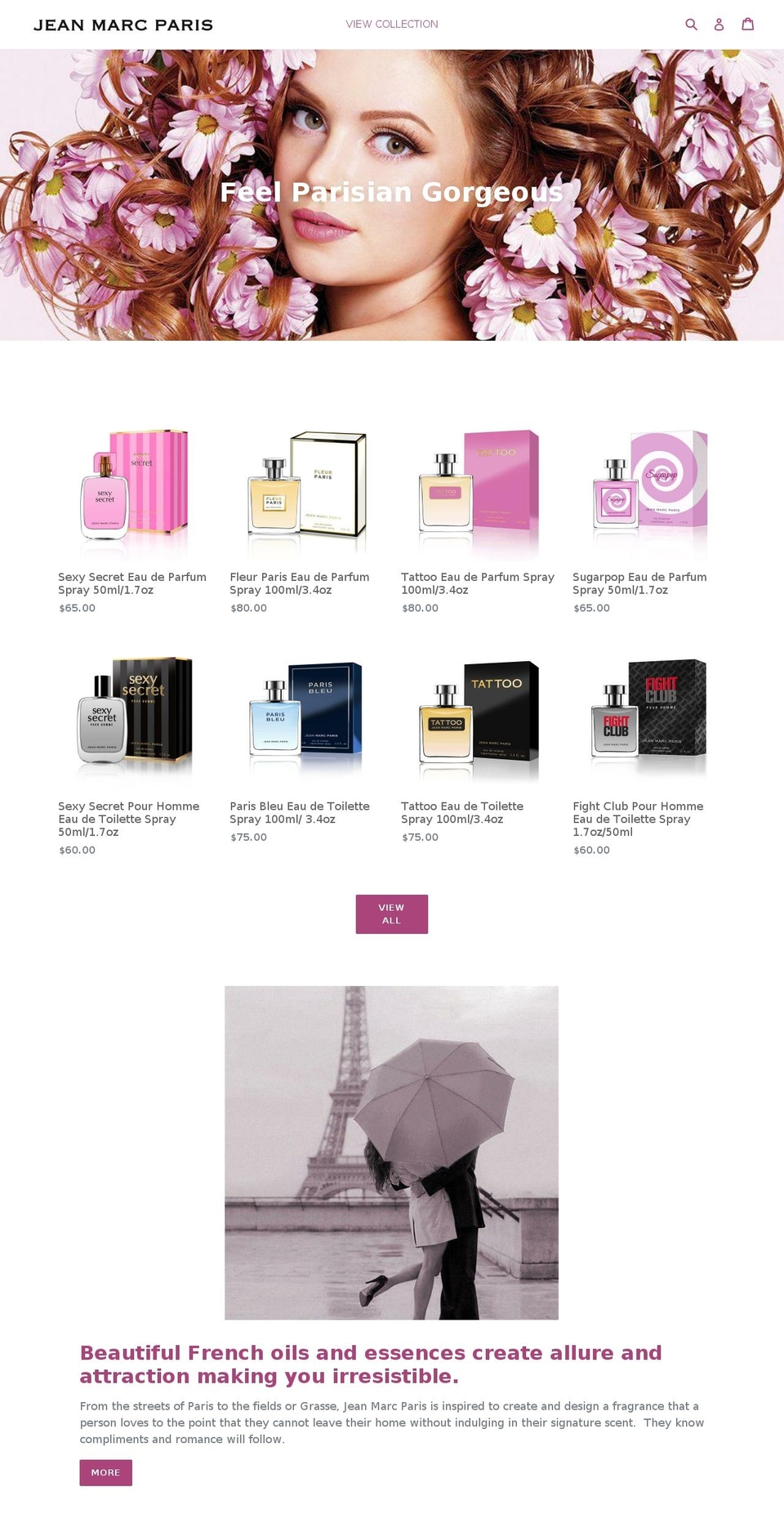 jeanmarcparis.com shopify website screenshot