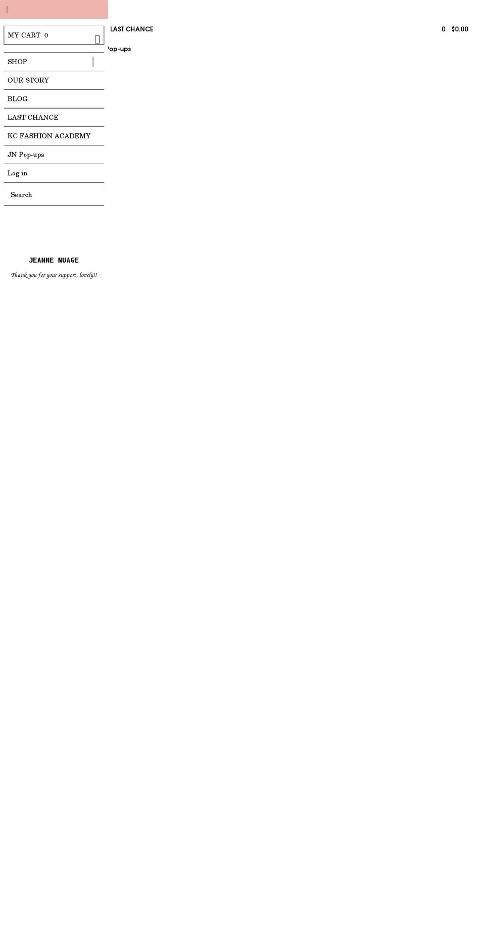 jeannenuage.com shopify website screenshot