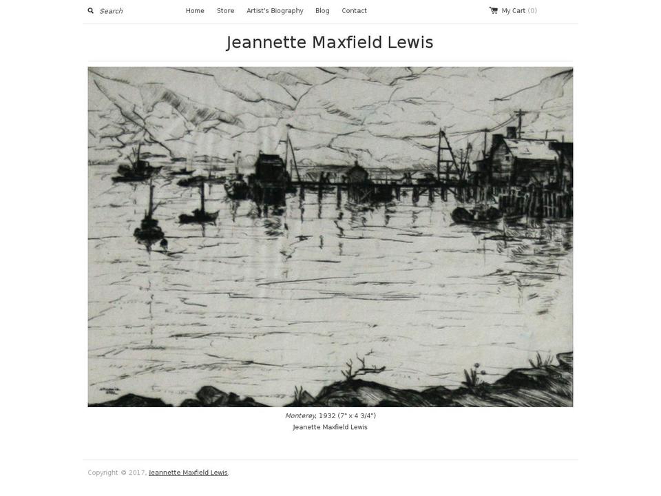 jeannettemaxfieldlewis.com shopify website screenshot